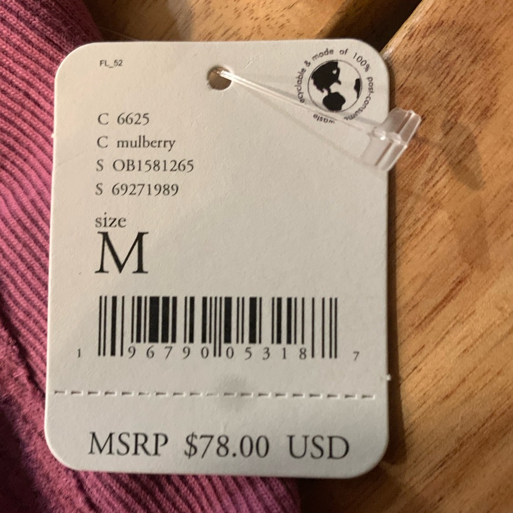 Free People Santa Clara Mulberry Thermal Top| NWT. - Picture 7 of 8